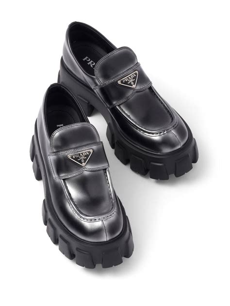 prada penny loafers men|prada monolith loafers women's.